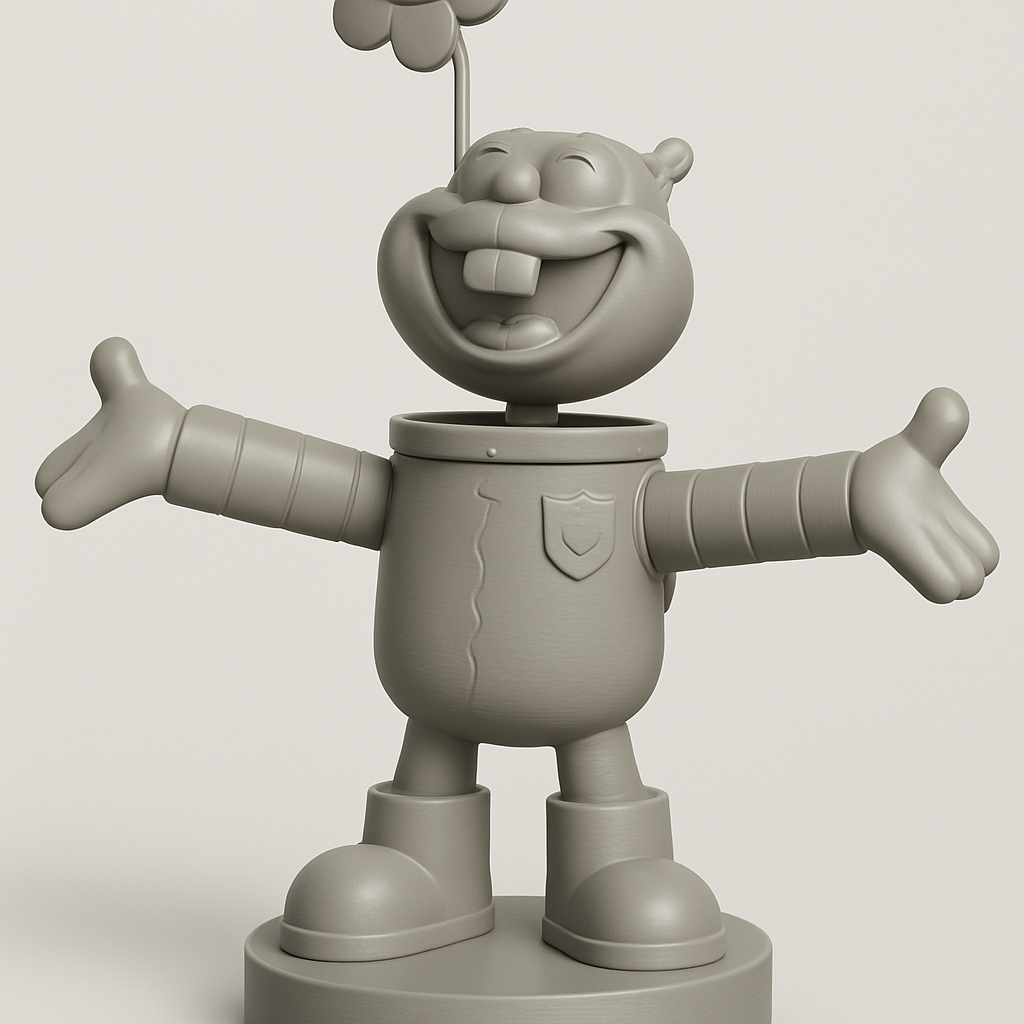 face anatomy 3d model-create 3d face model from photo_Joyful Character Figurine for 3D Printing