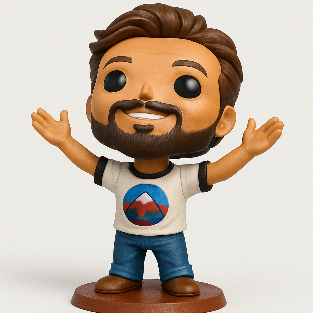 face anatomy 3d model-create 3d face model from photo_Friendly Bearded Man Figurine - Funko Style Collectible