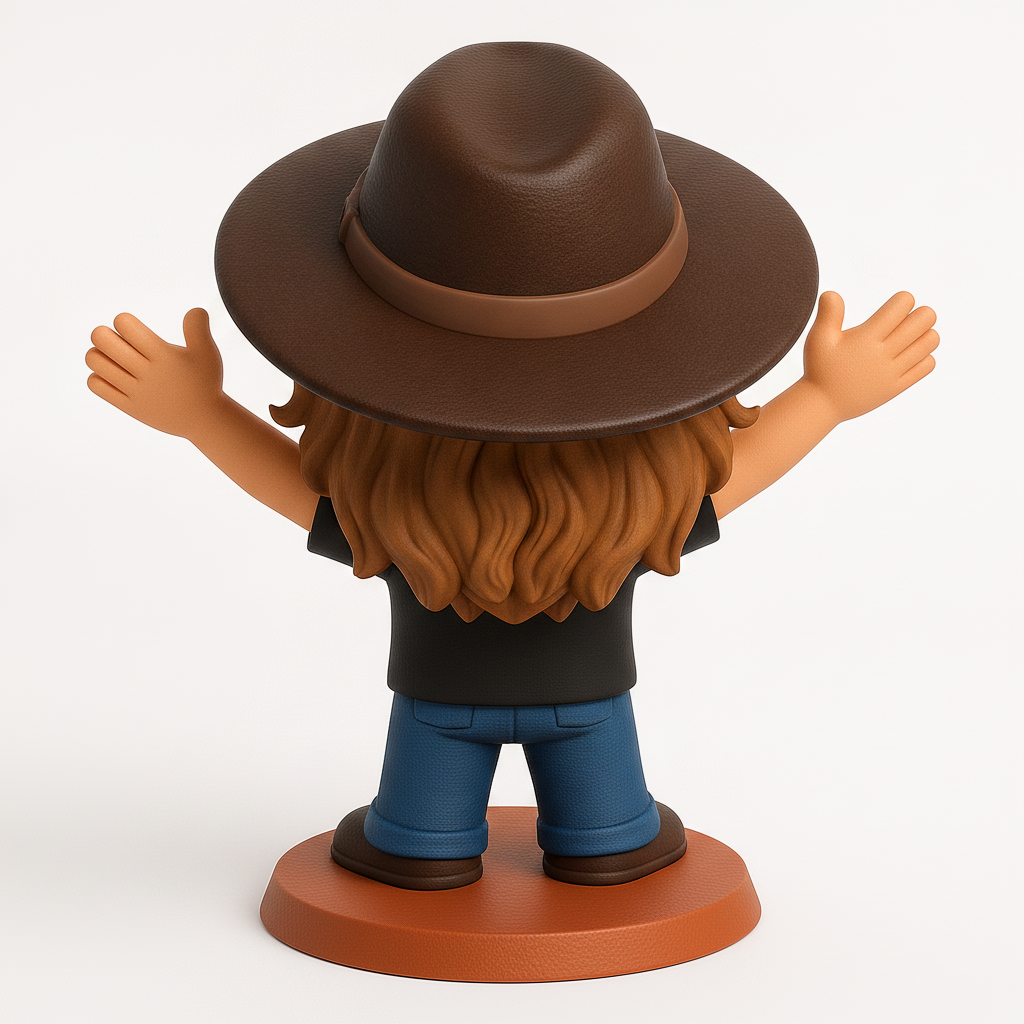 face to 3d model ai-3D portrait printing from photo_Joyful Bearded Creator Figurine