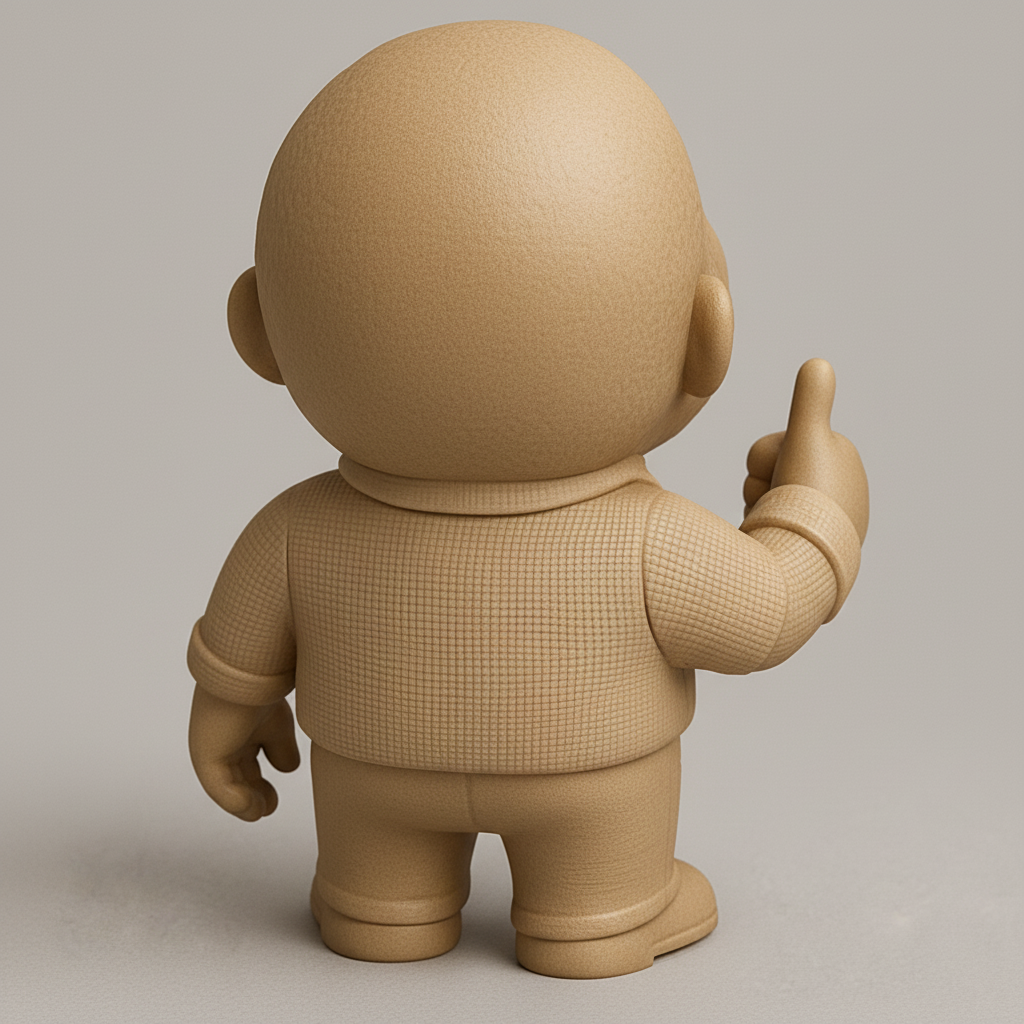 face to 3d model ai-3D portrait printing from photo_Smiling Thumbs Up Desk Figurine