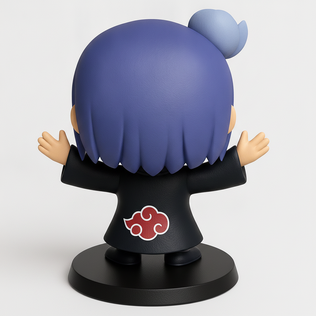 face anatomy 3d model-create 3d face model from photo_Konan Akatsuki Bobblehead: Naruto Fan Art 3D Print Fun