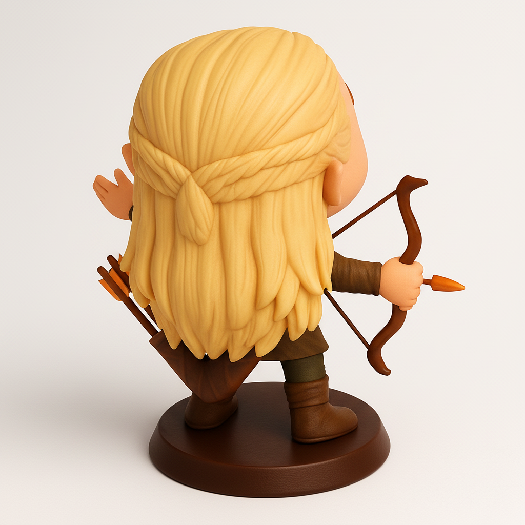 face to 3d model ai-3D portrait printing from photo_Heroic Elf Archer Funko Style - Legolas 