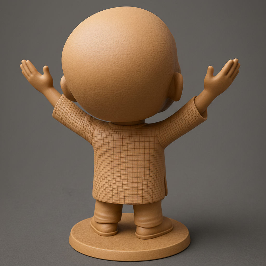 face anatomy 3d model-create 3d face model from photo_Uplifting Smiling Man Figurine - Print Your Own Joy!