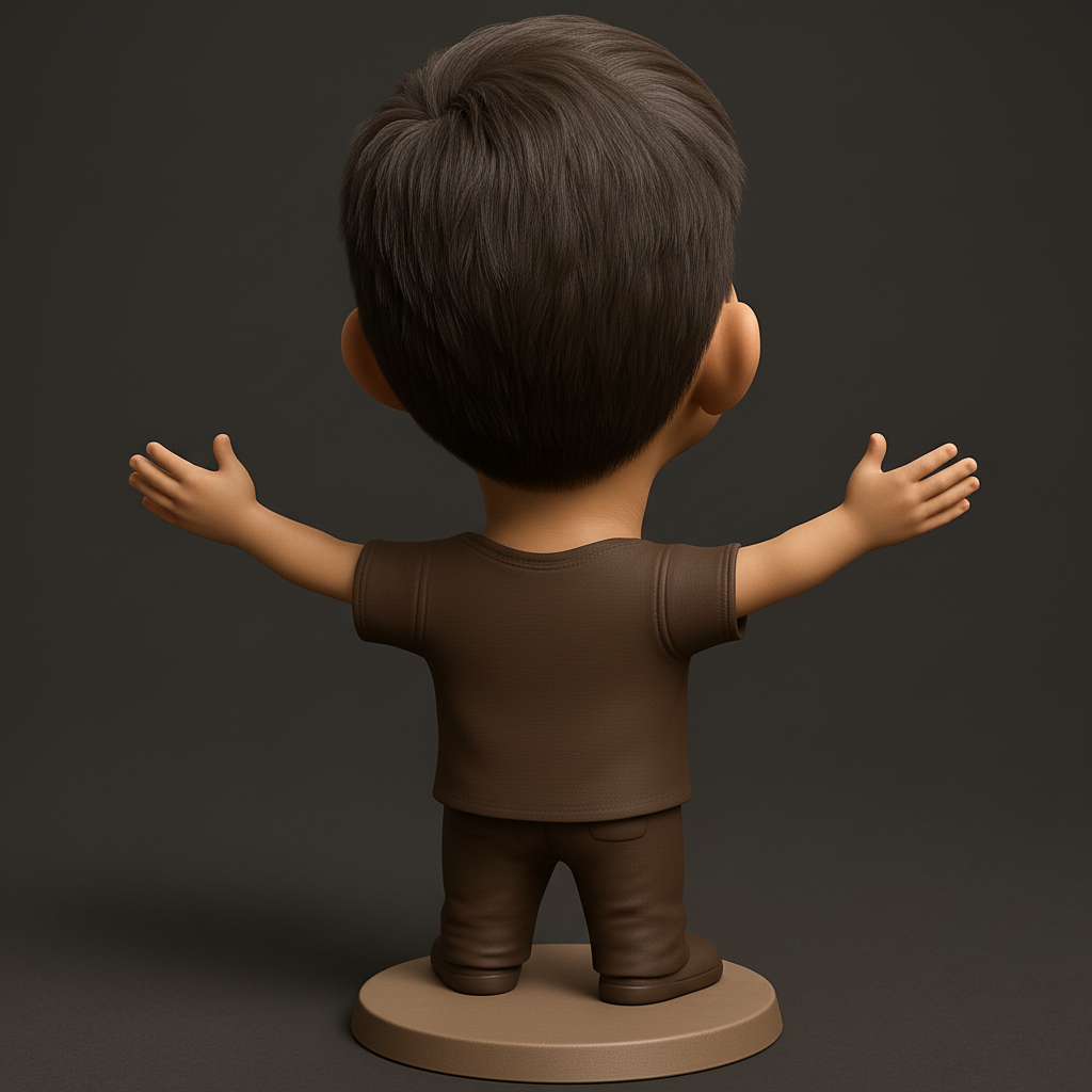 face anatomy 3d model-create 3d face model from photo_Pure Joy Caricature Statue: Bring Happiness to Your Desk