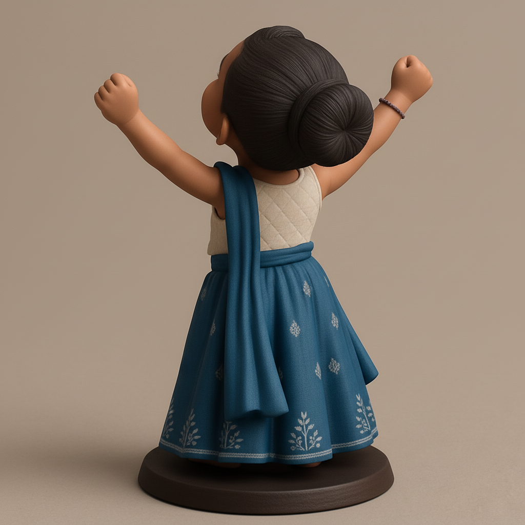 face anatomy 3d model-create 3d face model from photo_Little Champion Figurine: Celebrate Joy & Spirit