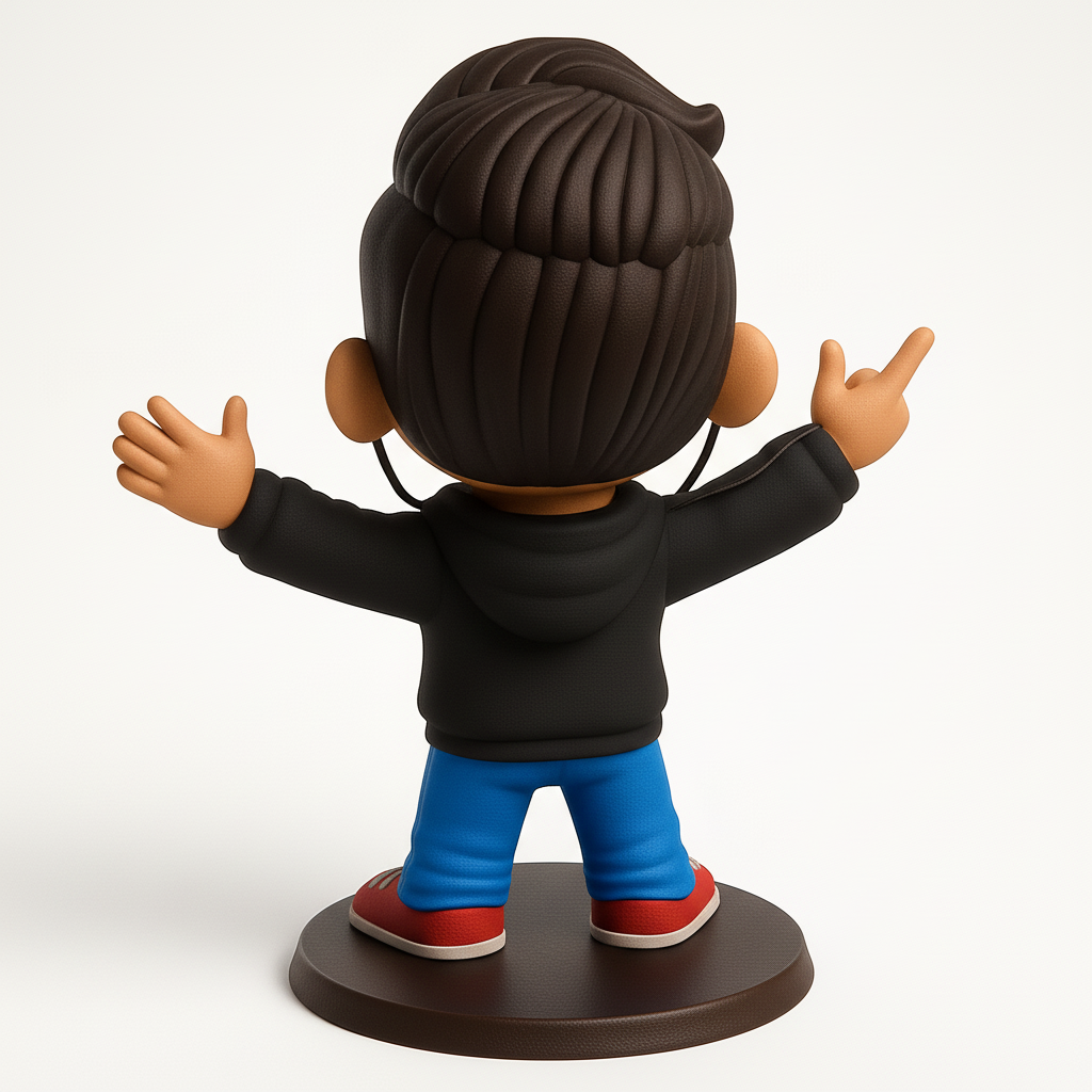 face anatomy 3d model-create 3d face model from photo_Cares Hoodie Joyful Figurine - Desk Buddy & Vibe Booster