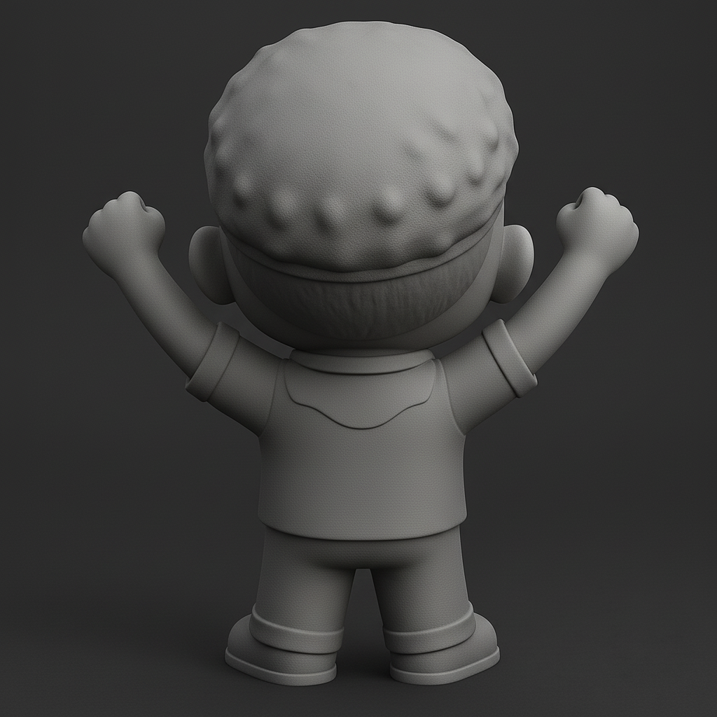 face to 3d model ai-3D portrait printing from photo_Chibi Celebration Guy - Print Pure Joy!