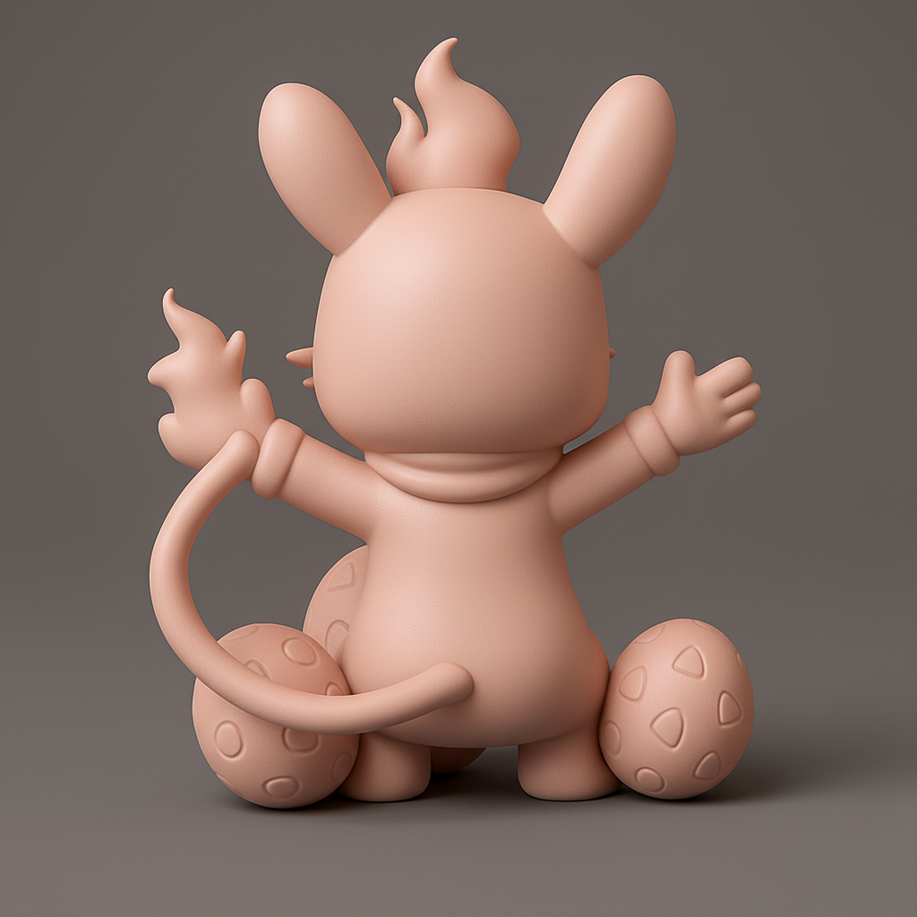 face anatomy 3d model-create 3d face model from photo_Happy Flame-Bunny: Festive Easter Charm 3D Print