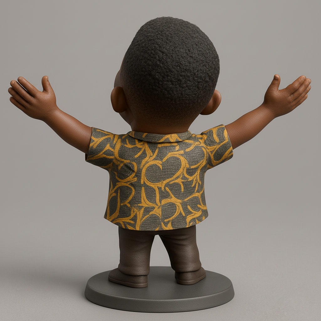 face anatomy 3d model-create 3d face model from photo_Joyful Bobblehead Figurine - Spread Positivity!