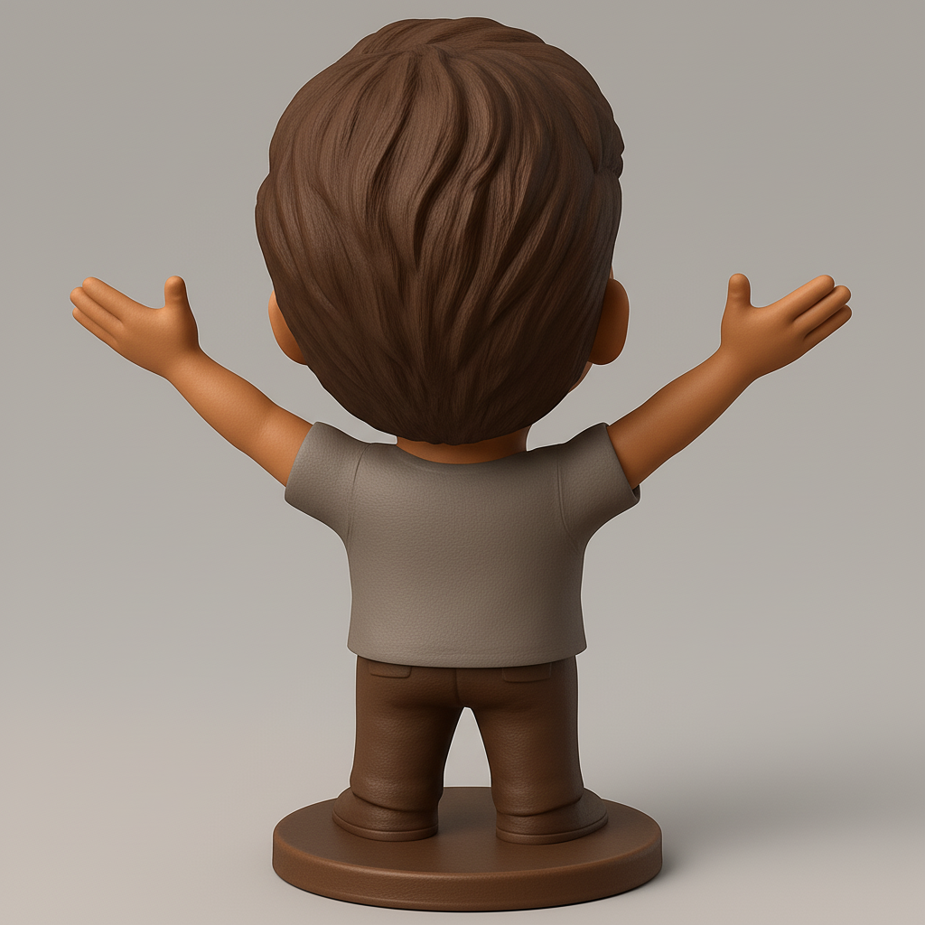 face to 3d model ai-3D portrait printing from photo_Uplifting Joy Bobblehead: A Symbol of Happiness