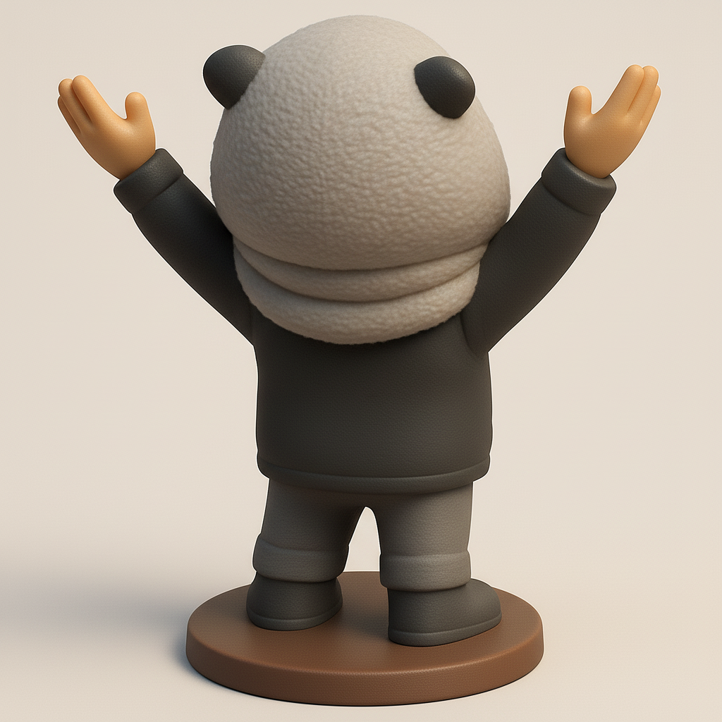 face to 3d model ai-3D portrait printing from photo_Joyful Winter Character: Easy 3D Print