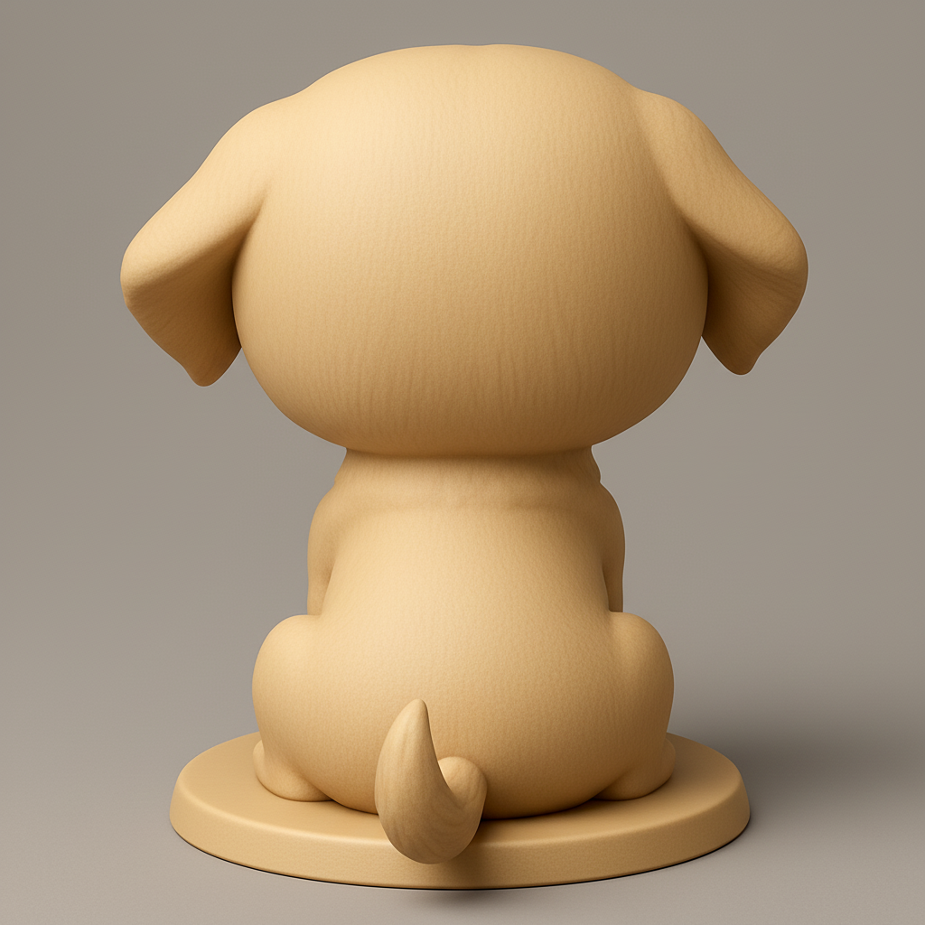 face to 3d model ai-3D portrait printing from photo_Joyful Golden Retriever Puppy - Easy Print!