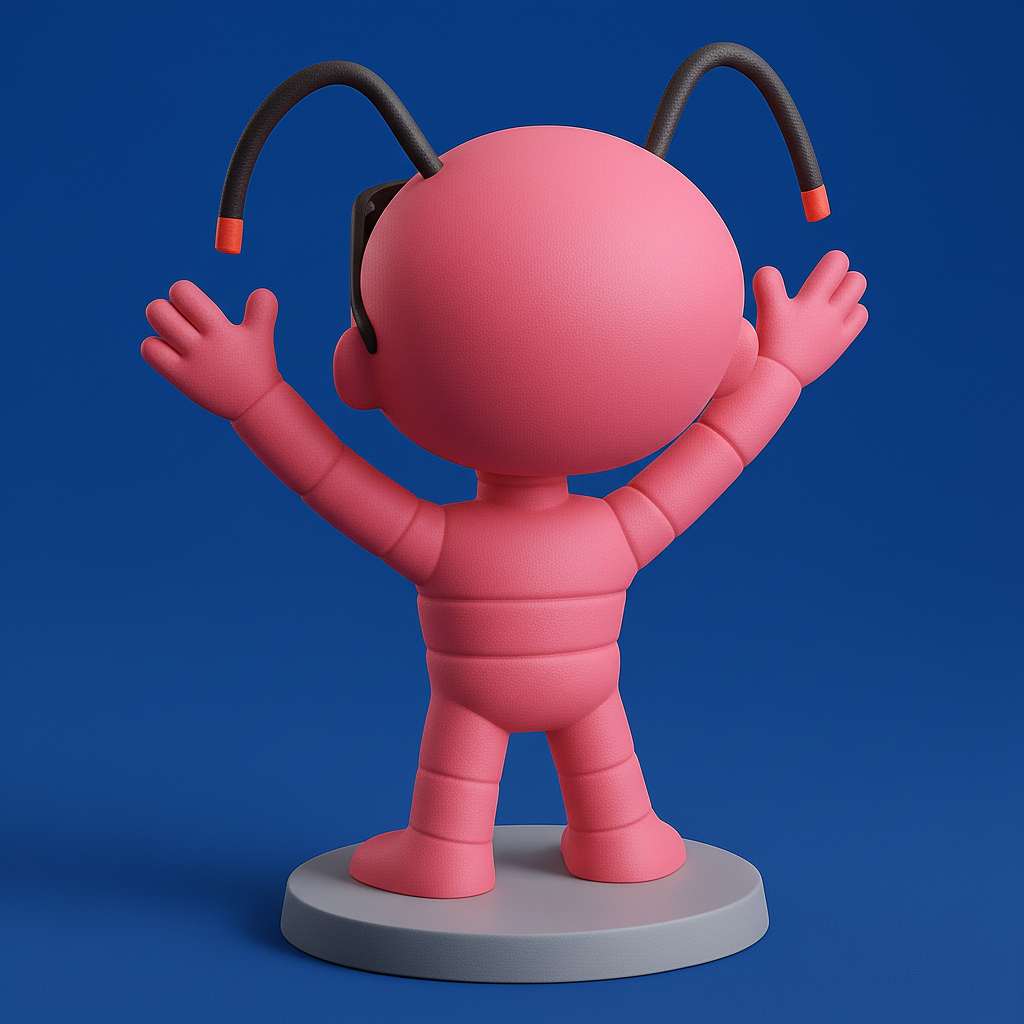 silhouette 3d printer maker-3d portrait printing_Playful Sunglasses Character 3D Model