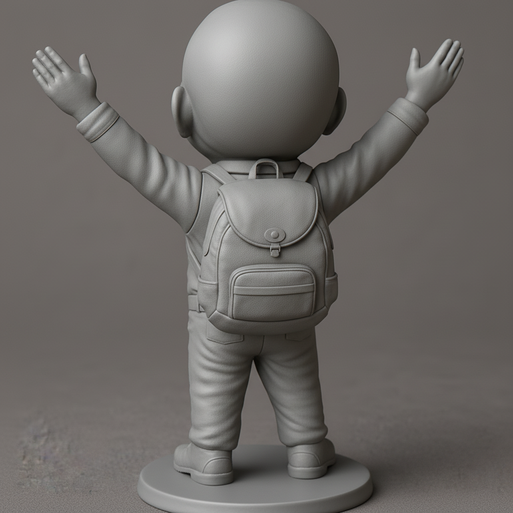 face anatomy 3d model-create 3d face model from photo_Exuberant Child Figurine: Spread Happiness 3D Print