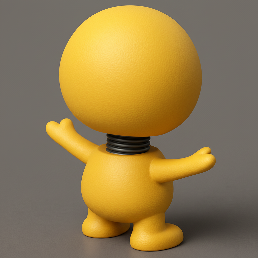 face anatomy 3d model-create 3d face model from photo_Silly Lemon Bobblehead: Wacky Desk Companion!