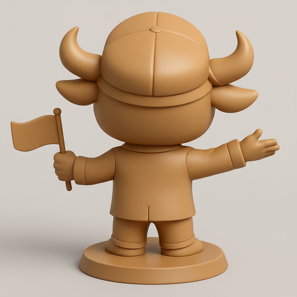 face to 3d model ai-3D portrait printing from photo_Joyful Bull Comrade Mascot: Celebrate with This Happy Ox!