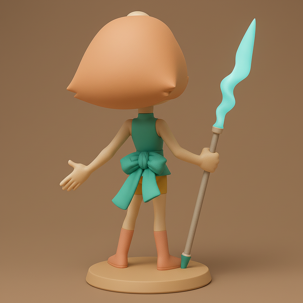 face anatomy 3d model-create 3d face model from photo_Cheerful Character with Staff