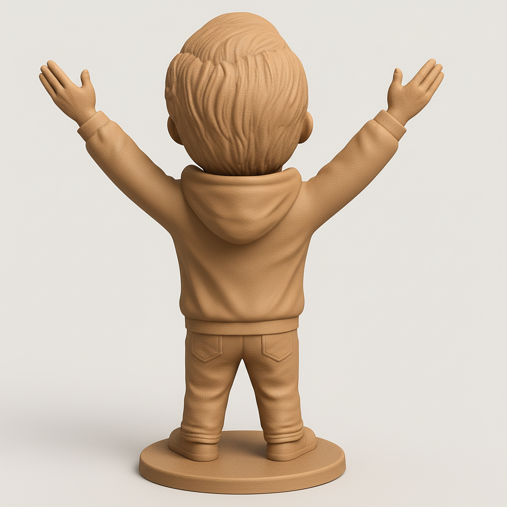 face anatomy 3d model-create 3d face model from photo_Joyful Celebration Figure: Your Personal Desk Trophy