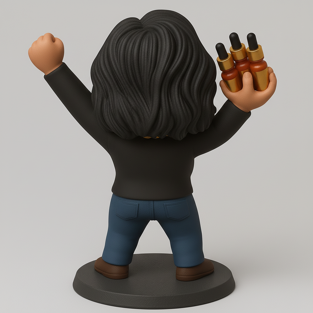 silhouette 3d printer maker-3d portrait printing_Joyful Character with Bottles