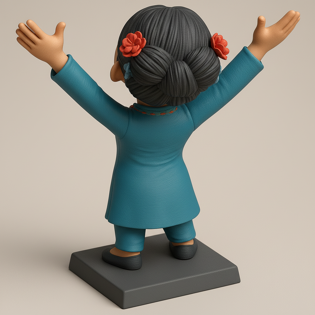 silhouette 3d printer maker-3d portrait printing_Joyful Celebration Figure