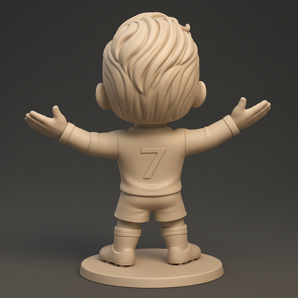 face to 3d model ai-3D portrait printing from photo_Chibi Football Icon: Your Own 3D Printable Soccer Star!