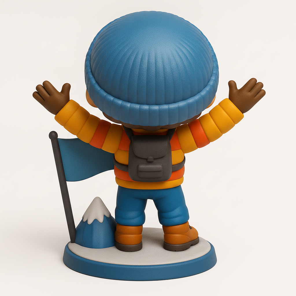face to 3d model ai-3D portrait printing from photo_Summit Hero: Funko-Style Mt. Everest Climber