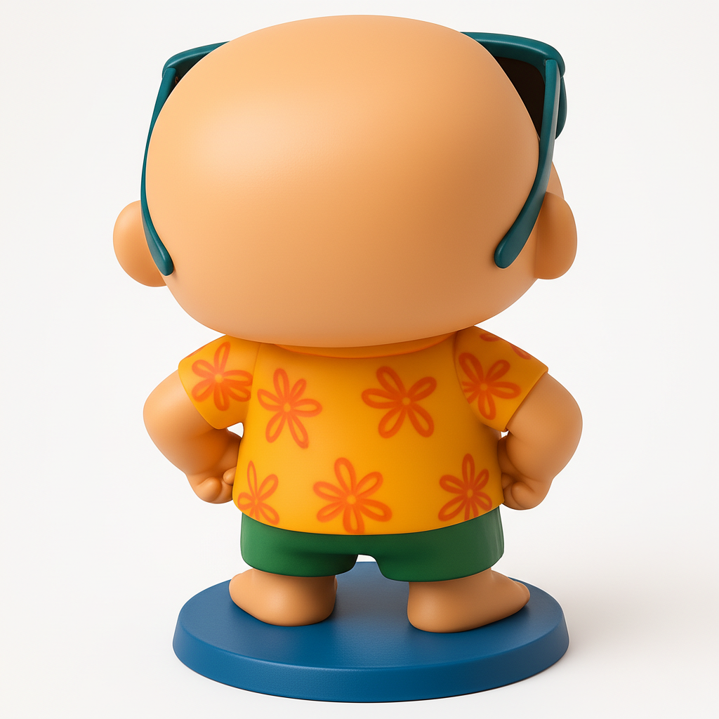 face to 3d model ai-3D portrait printing from photo_Charming Summer Buddy Figurine - Vacation Vibes!