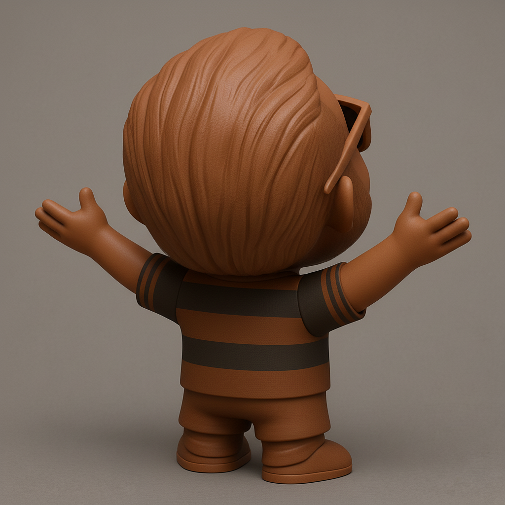 face anatomy 3d model-create 3d face model from photo_Happy Fan Collectible Figurine - Show Your Team Pride!