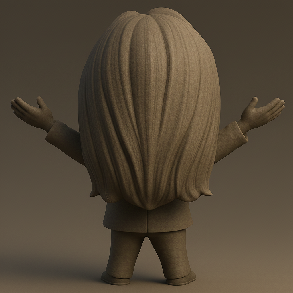 face anatomy 3d model-create 3d face model from photo_Joyful Figurine with Outstretched Arms