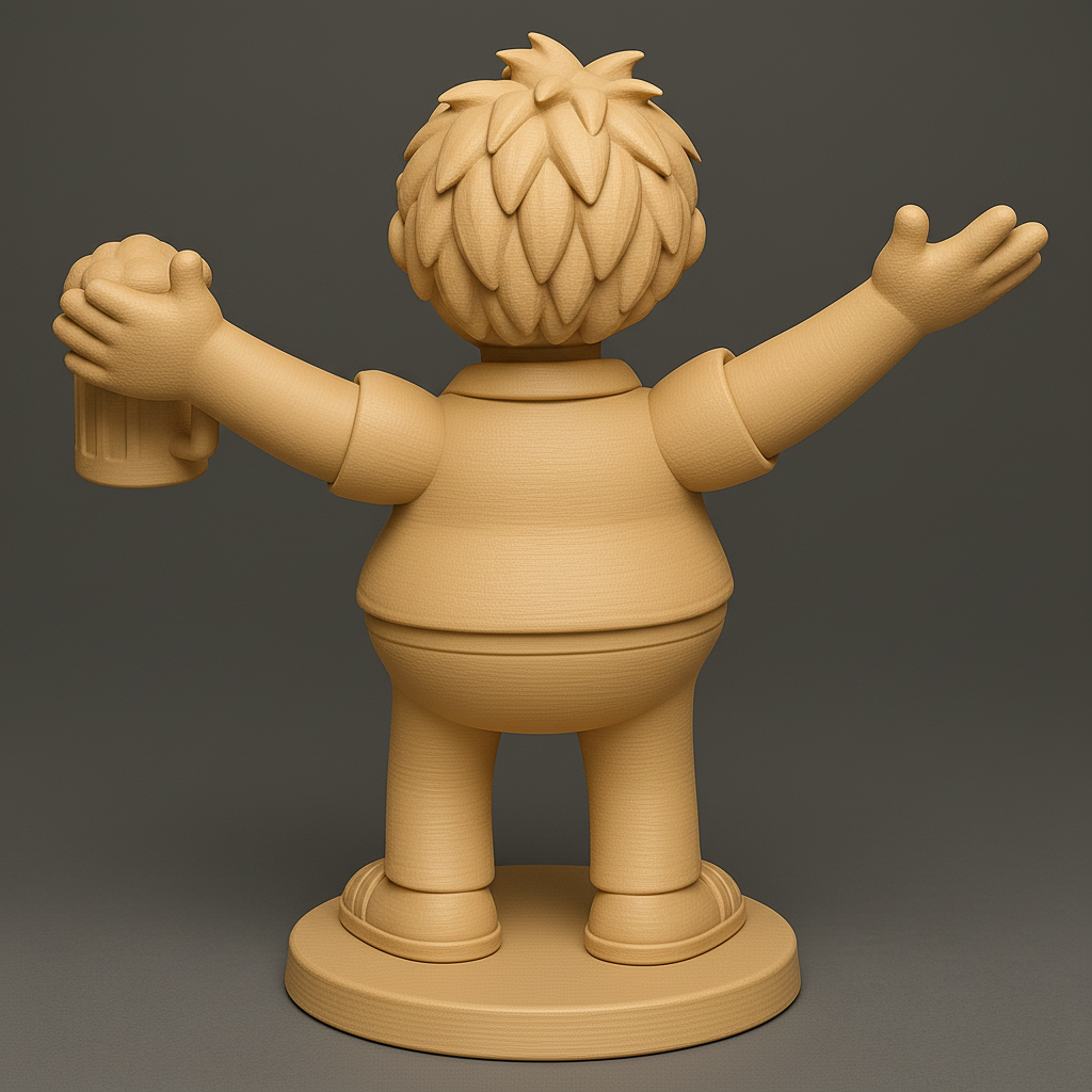 face anatomy 3d model-create 3d face model from photo_Cheerful Beer Buddy Figurine