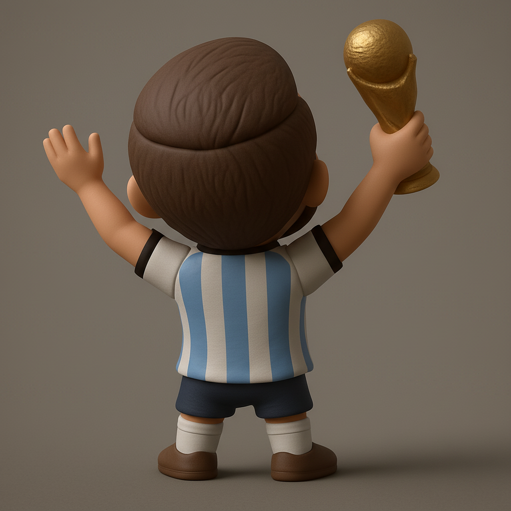 face to 3d model ai-3D portrait printing from photo_Lionel Messi in his glory