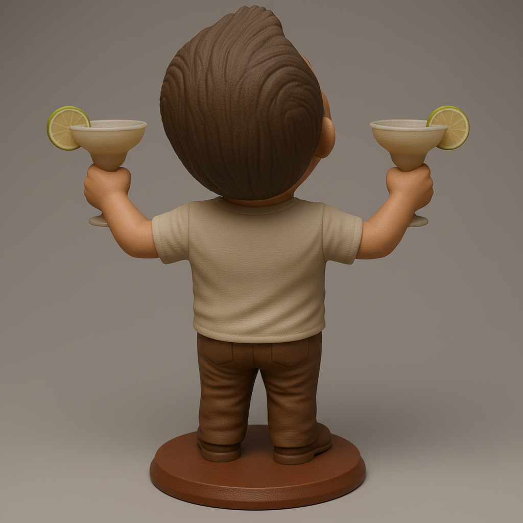 face anatomy 3d model-create 3d face model from photo_Cheers! Fun Figurine with Cocktails