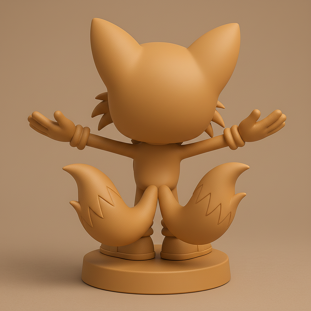 face anatomy 3d model-create 3d face model from photo_Joyful Fox Character Figure for Printing