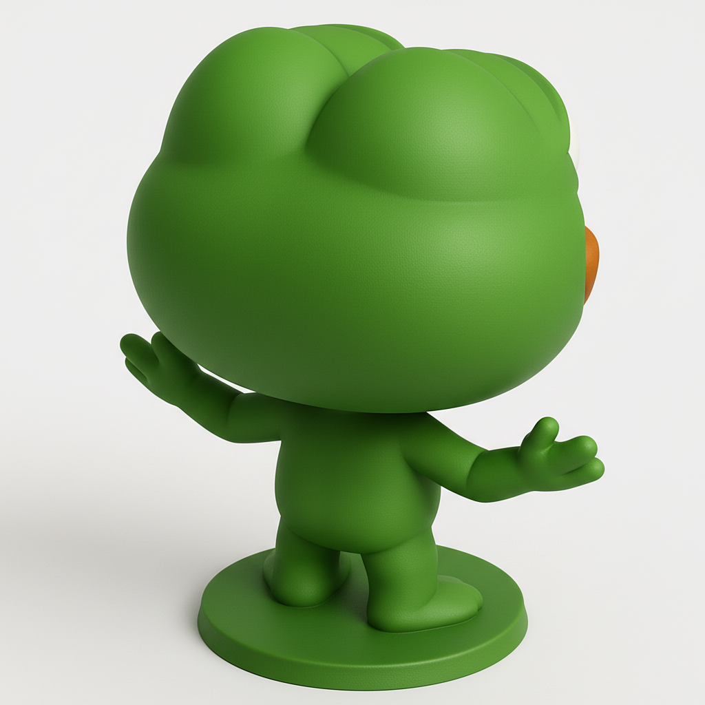 face to 3d model ai-3D portrait printing from photo_Iconic Pepe the Frog Desk Buddy - Print & Smile!