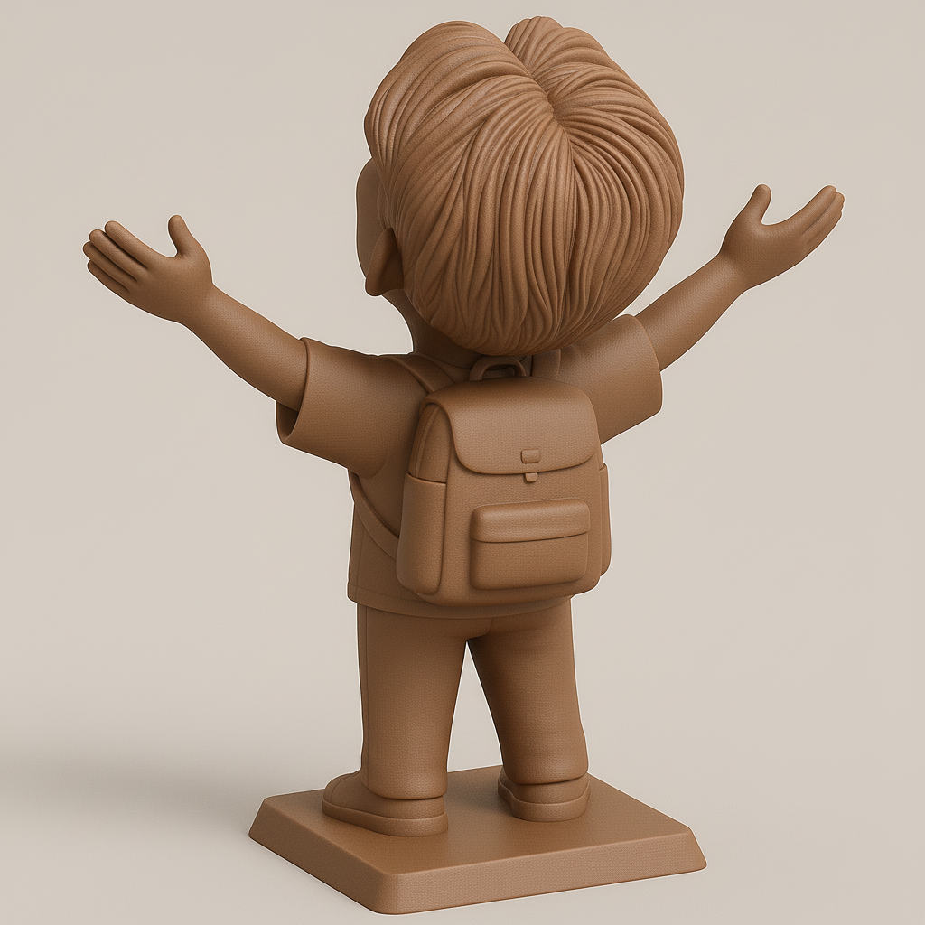 face anatomy 3d model-create 3d face model from photo_Joyful Cheerful Kid Figure