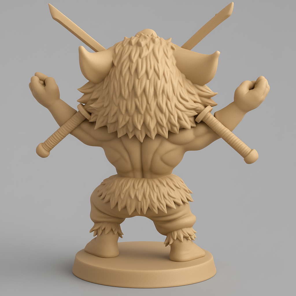 face to 3d model ai-3D portrait printing from photo_Inosuke Hashibira: Wild Boar Warrior 3D Print!