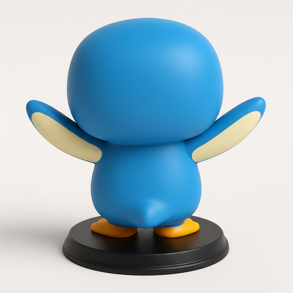 face to 3d model ai-3D portrait printing from photo_Cute Waving Penguin Pal 3D Print