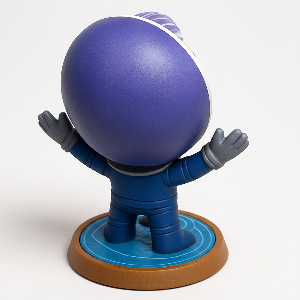 face anatomy 3d model-create 3d face model from photo_Welcoming Space Explorer Figurine - Spreading Joy