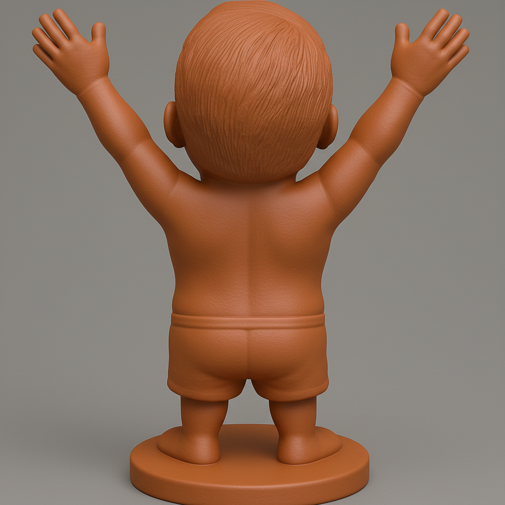 face to 3d model ai-3D portrait printing from photo_Joyful Spirit Figurine - Embrace Happiness!