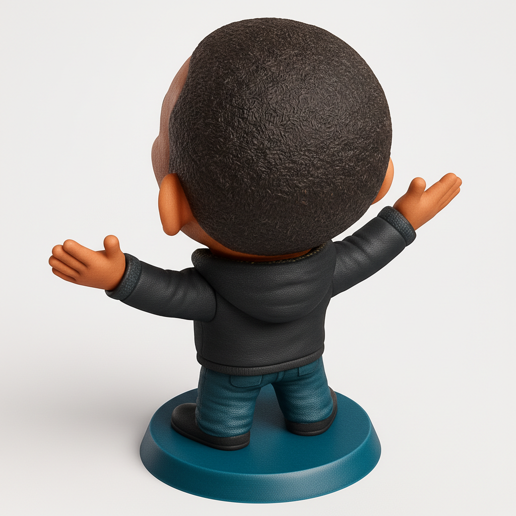 face to 3d model ai-3D portrait printing from photo_Joyful Embrace Bobblehead Figurine 3D Print