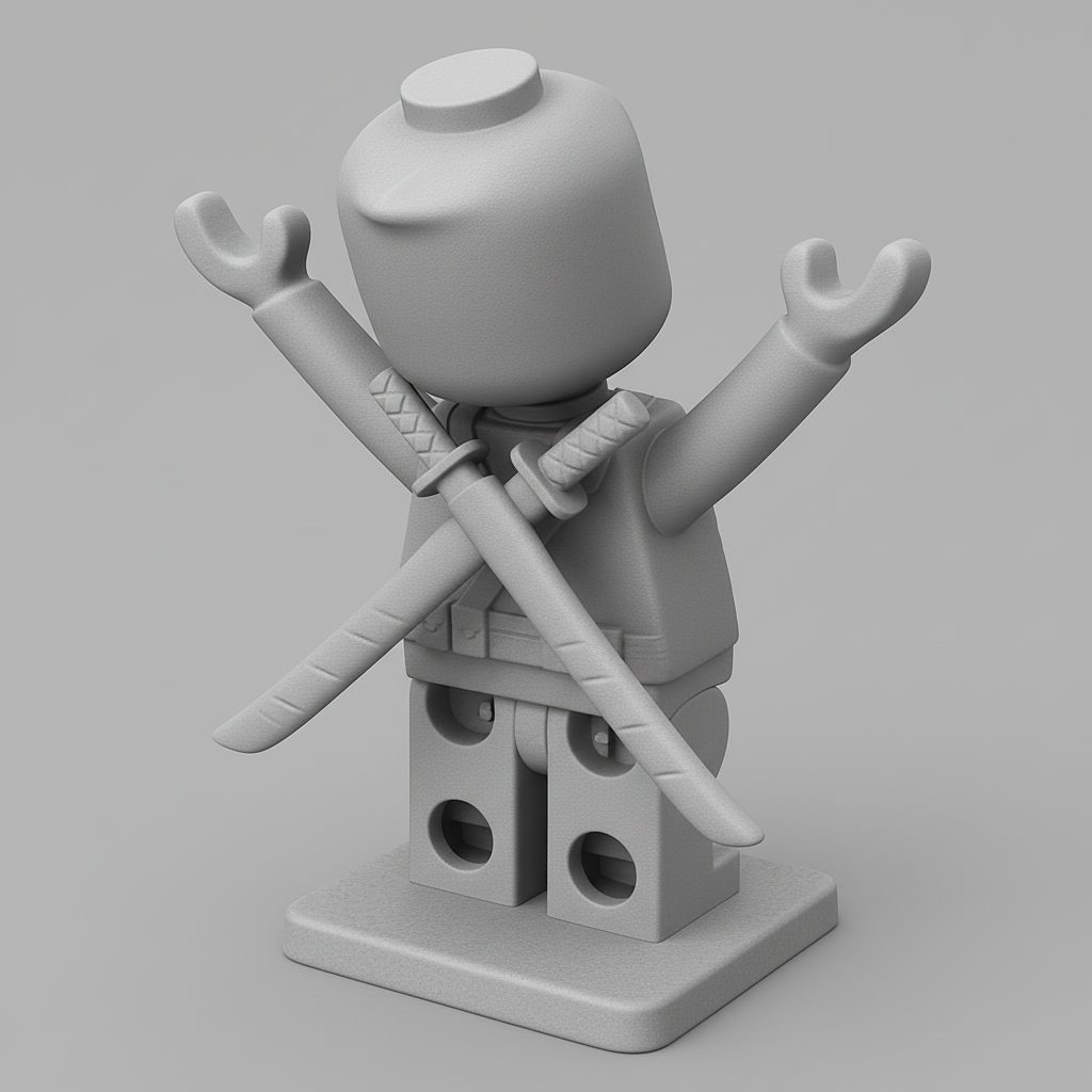 face anatomy 3d model-create 3d face model from photo_Happy Deadpool Minifig: Iconic Anti-Hero Collectible