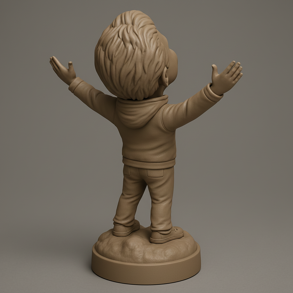 face anatomy 3d model-create 3d face model from photo_Embrace Joy: Happy Character Figurine 3D Print