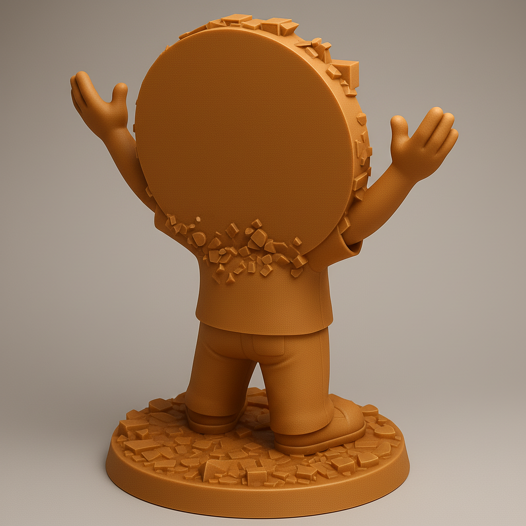 face anatomy 3d model-create 3d face model from photo_Cheerful Bitcoin Mascot 3D Model