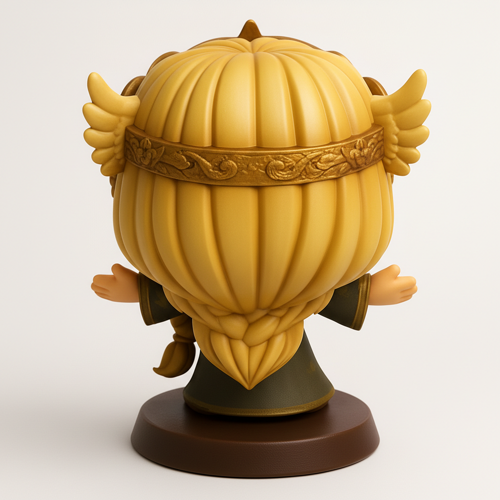 face to 3d model ai-3D portrait printing from photo_Smiling Goddess Figurine - Cute Fantasy Chibi Collectible