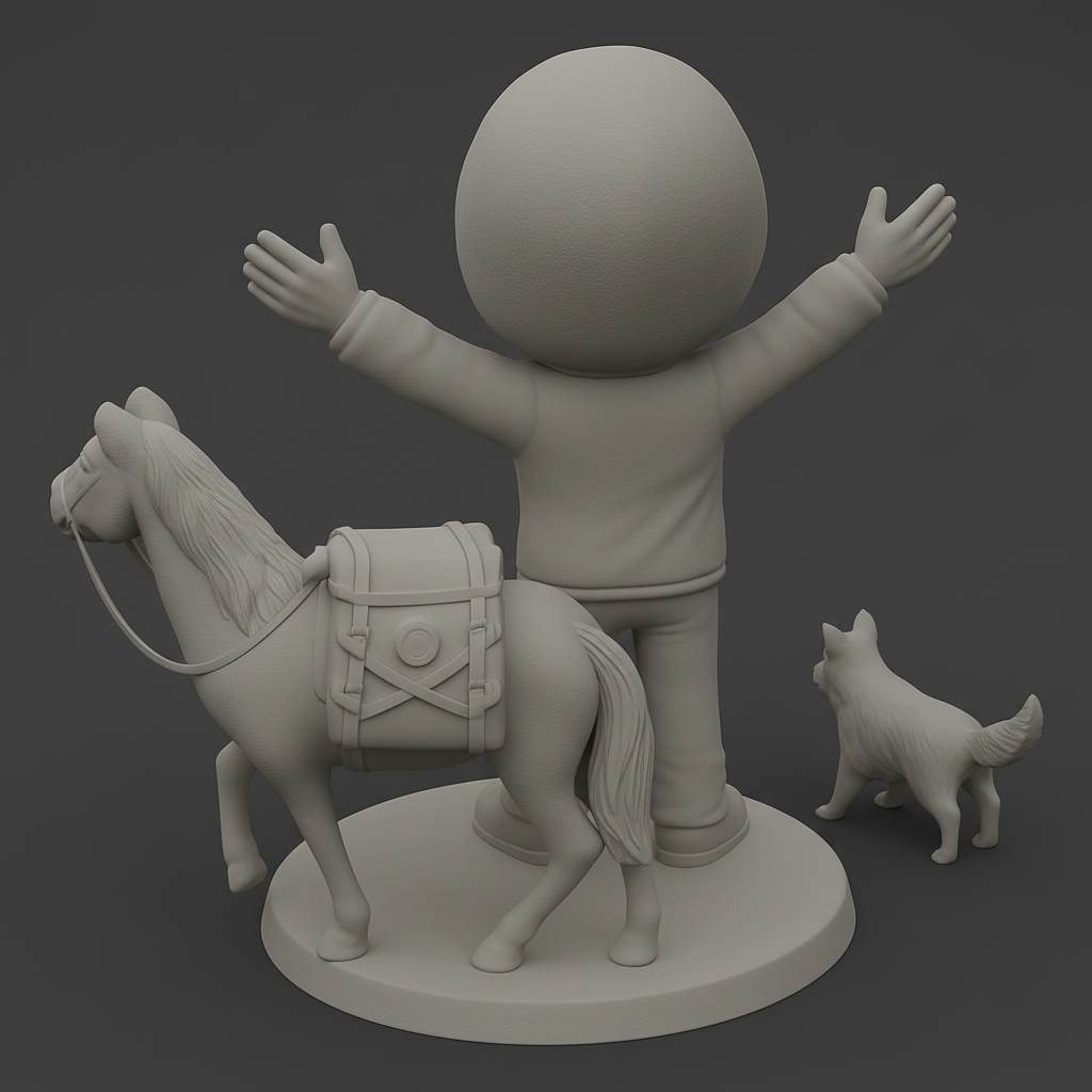 face anatomy 3d model-create 3d face model from photo_Joyful Explorer & Animal Companions