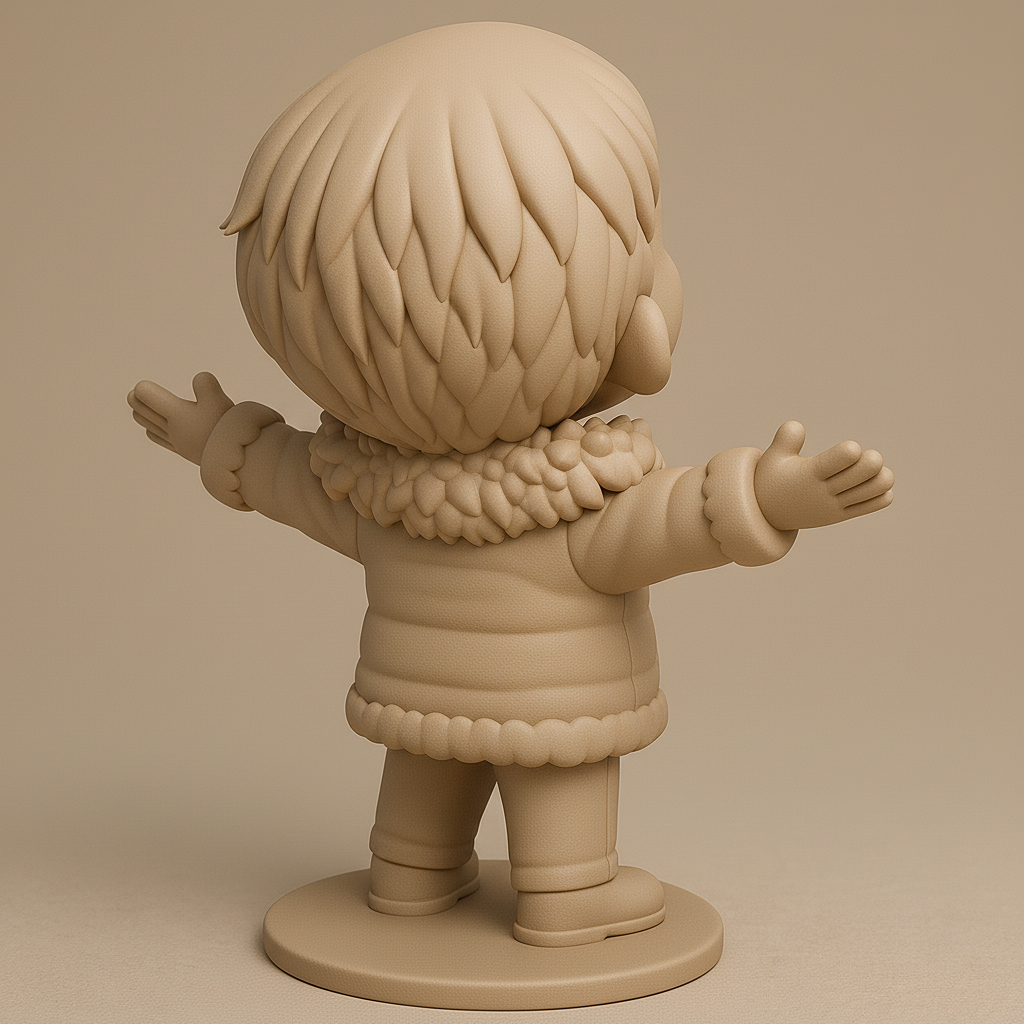 face anatomy 3d model-create 3d face model from photo_Joyful Kid Figure with Open Arms