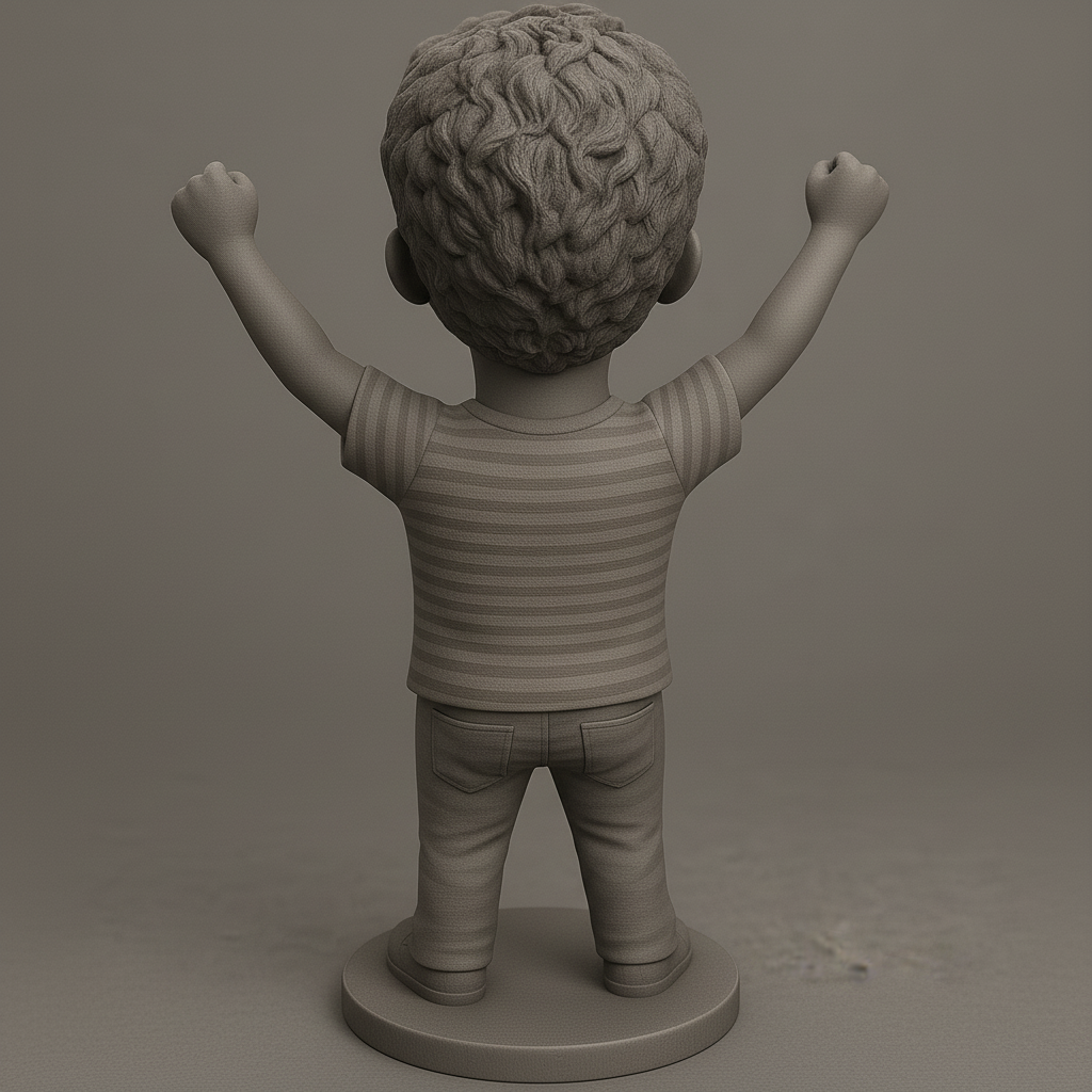 face anatomy 3d model-create 3d face model from photo_Joyful Victory Pose Figure