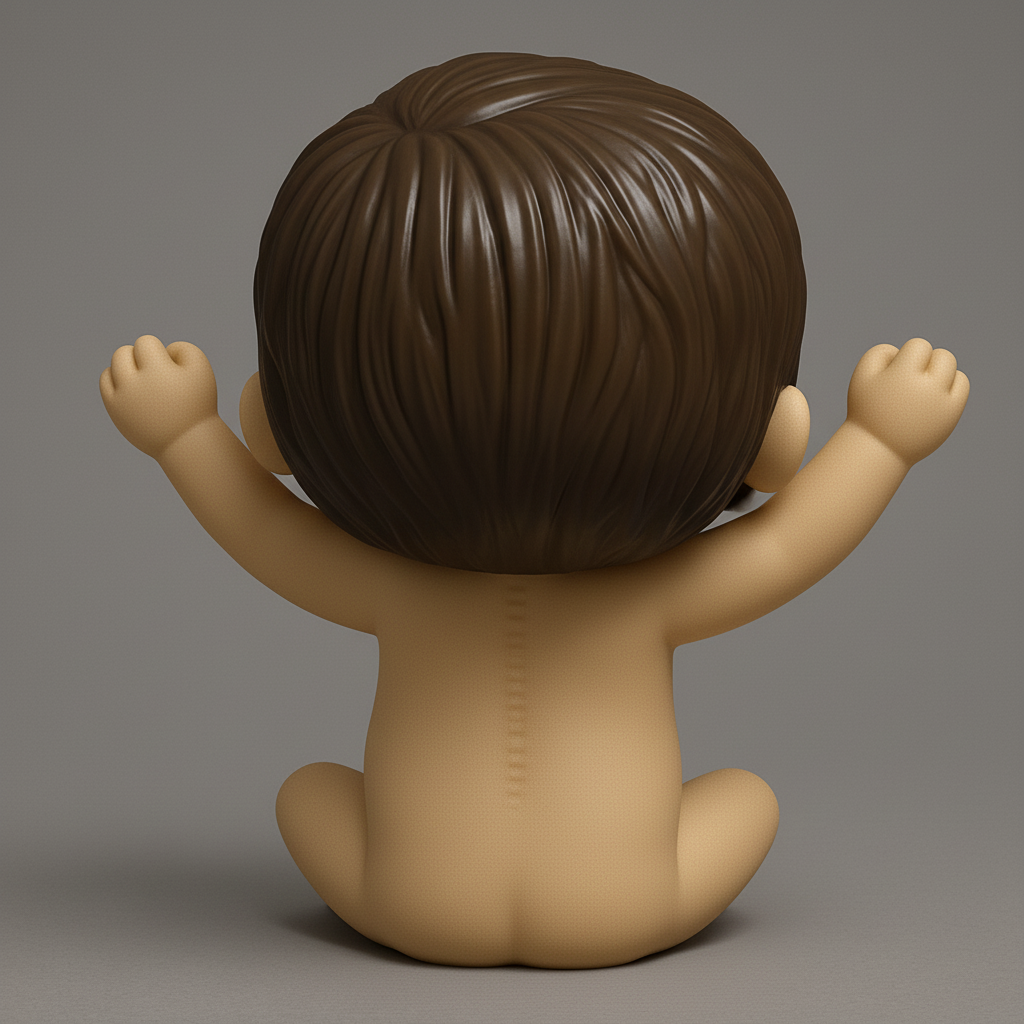 face anatomy 3d model-create 3d face model from photo_Cute Baby Joy Pop Figurine - Printable Happiness!