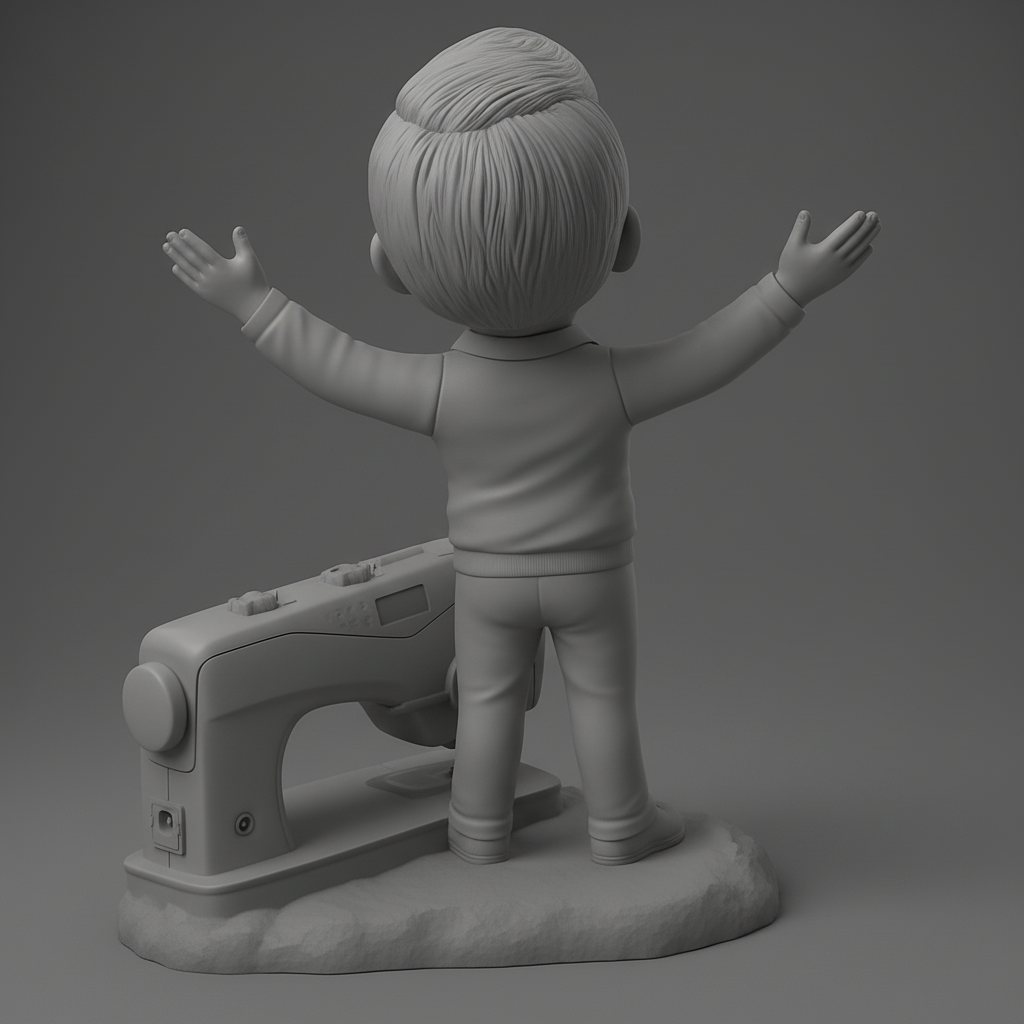 face anatomy 3d model-create 3d face model from photo_Uplifting Seamster & LACK Sewing Machine Figurine