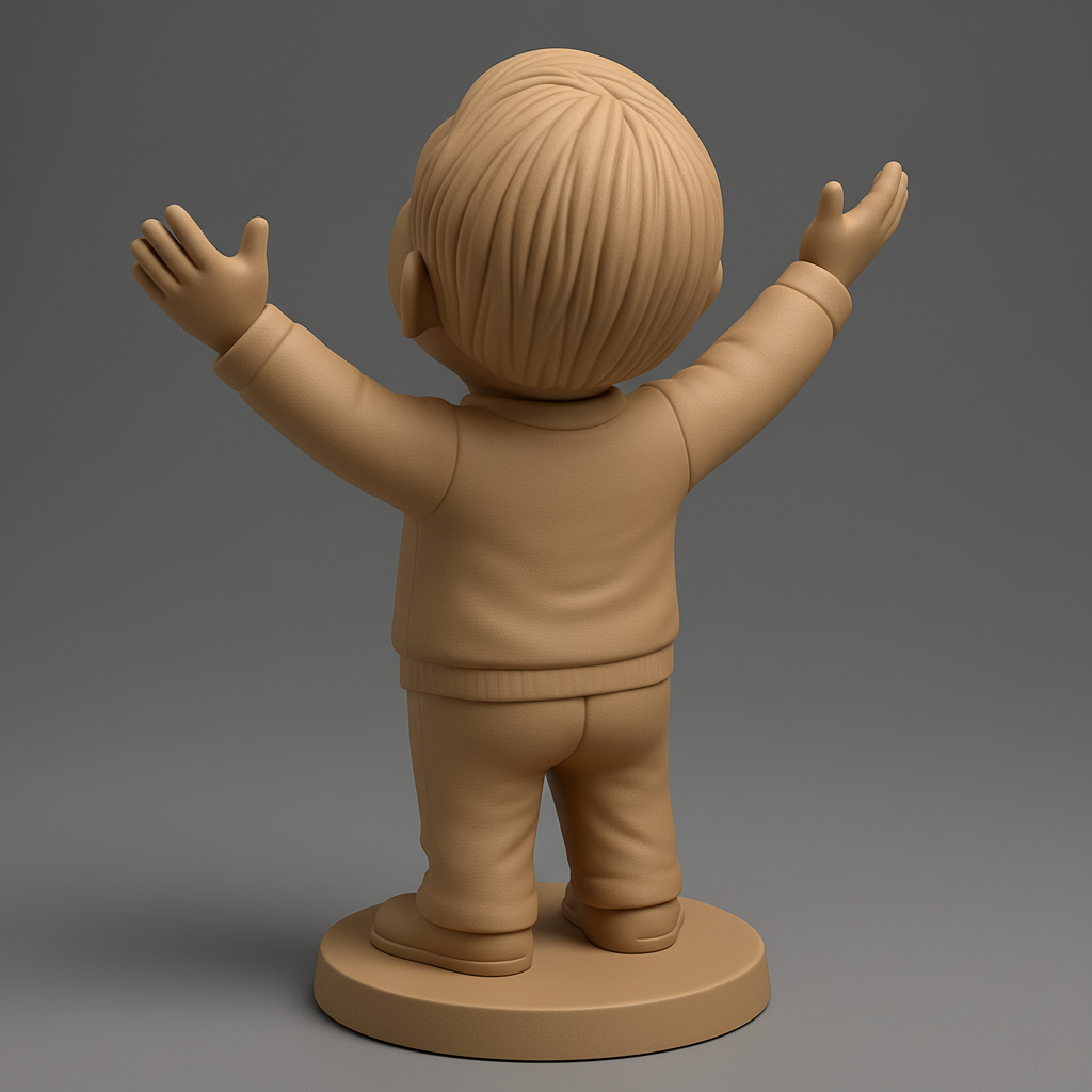 face anatomy 3d model-create 3d face model from photo_Joyful Boy Embrace Statue - Spread Happiness!